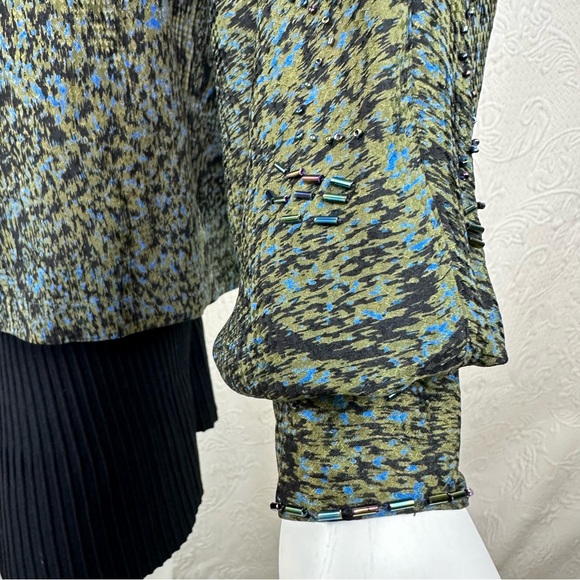 Lillie Rubin Exclusive Silk Vintage Beaded Blouse - Picture 10 of 16